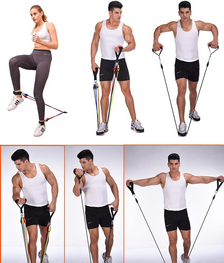 Amatzy portable resistance bands set with handles for home workouts