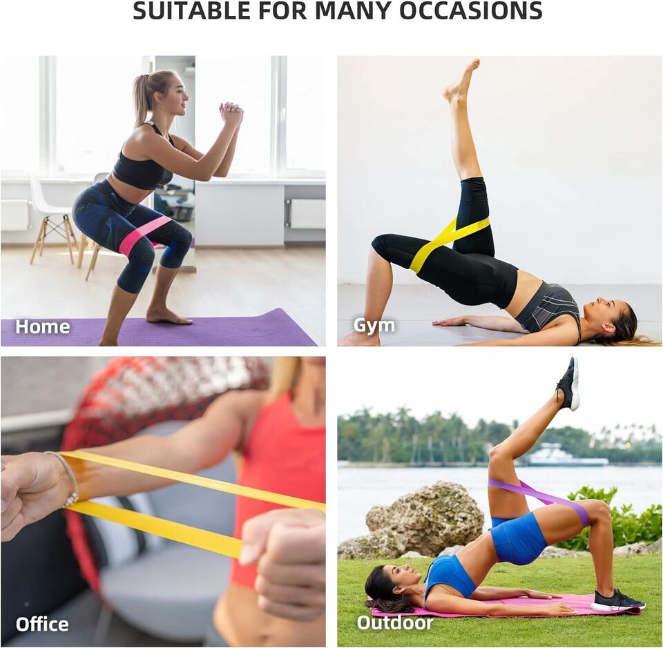 Amatzy resistance bands color-coded by resistance level