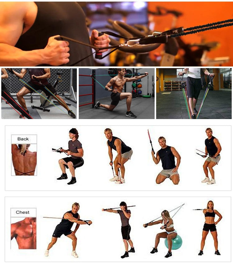 Amatzy portable resistance bands set with handles for home workouts